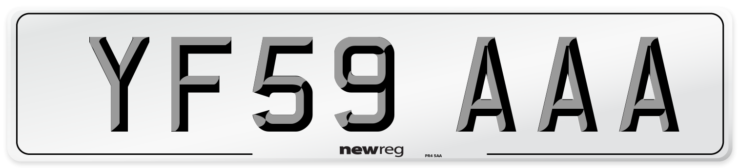 YF59 AAA Number Plate from New Reg